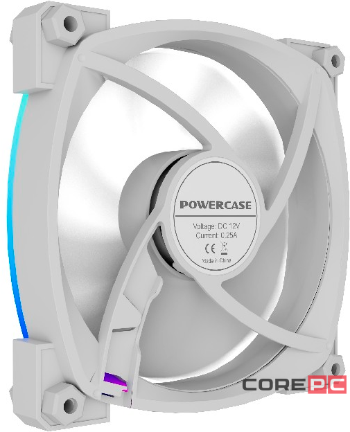 Вентилятор для корпуса Powercase (M55-12W ARGB) White