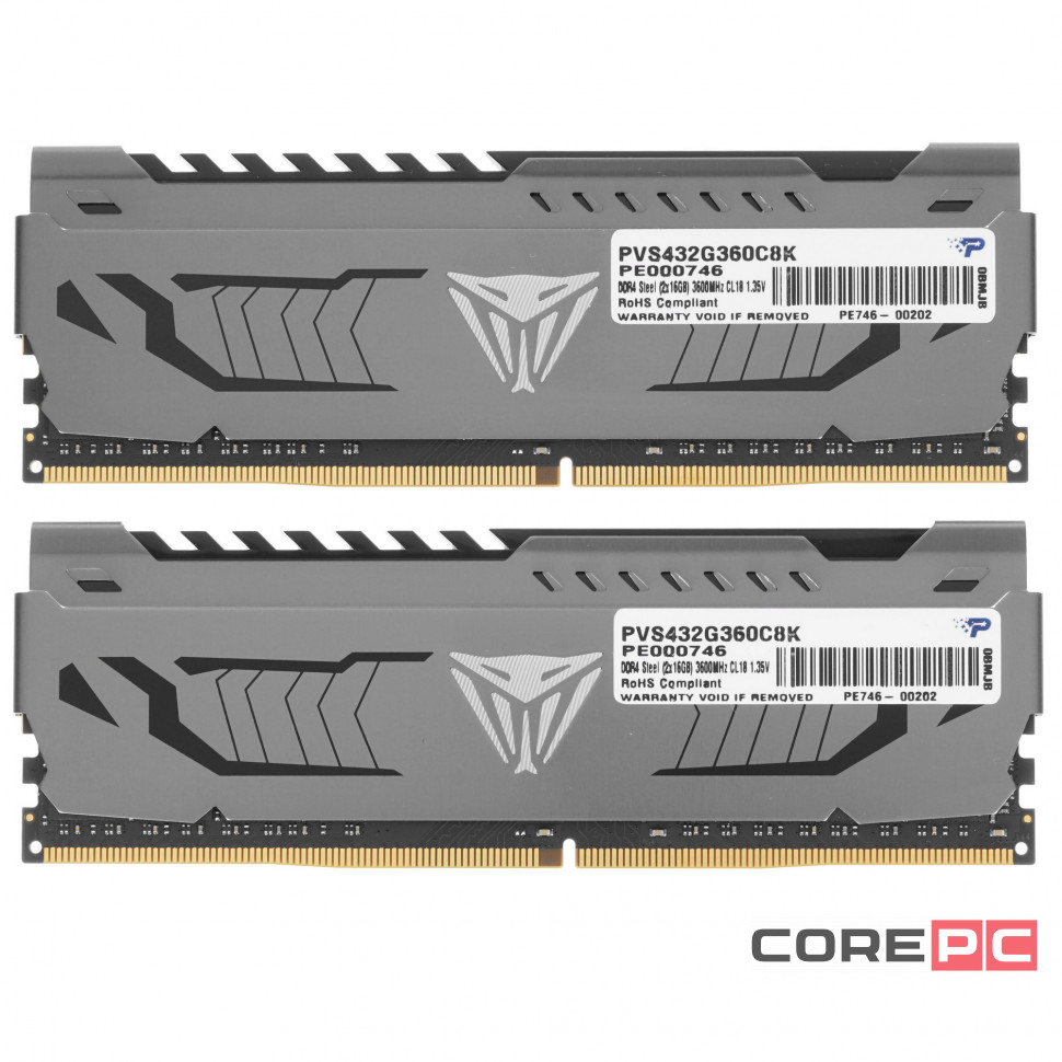 Оперативная память 32 Gb 3600 MHz PATRIOT VIPER STEEL (PVS432G360C8K)