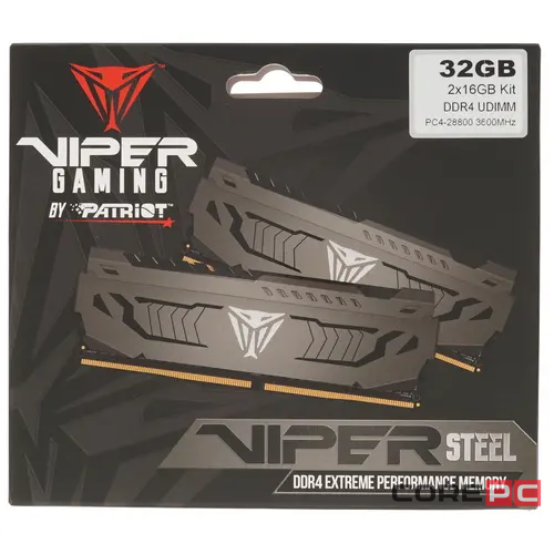 Оперативная память 32 Gb 3600 MHz PATRIOT VIPER STEEL (PVS432G360C8K)