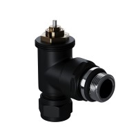 Набор термостатический угловой Royal Thermo Design Pro 15мм М30х1,5 (Черный)