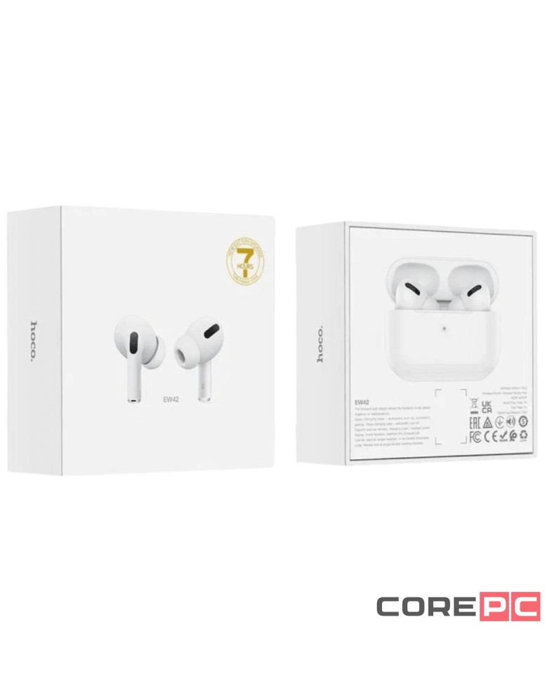 Беспроводные наушники TWS Hoco EW42 BT5.3/35mAh (350mAh)/4ч белые