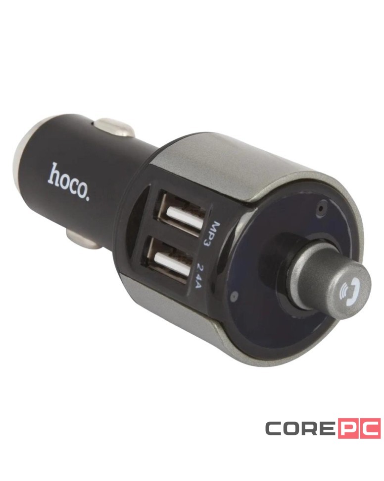Автомобильное заряд. устр. Hoco E19 + FM-трансмиттер BT4.2 2USB 2.4A серое