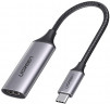 OTG Ugreen CM297 USB-C (папа) на HDMI (мама) серый