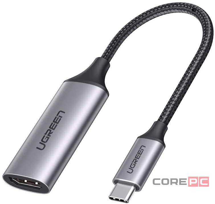 OTG Ugreen CM297 USB-C (папа) на HDMI (мама) серый