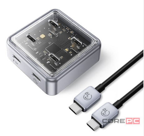 USB-С хаб Orico XHJ4C-G2 4USB-C серый