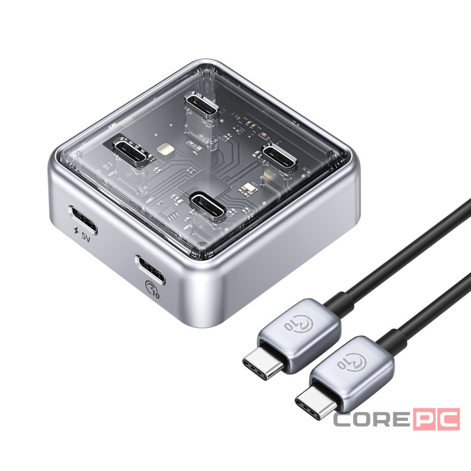 USB-С хаб Orico XHJ4C-G2 4USB-C серый