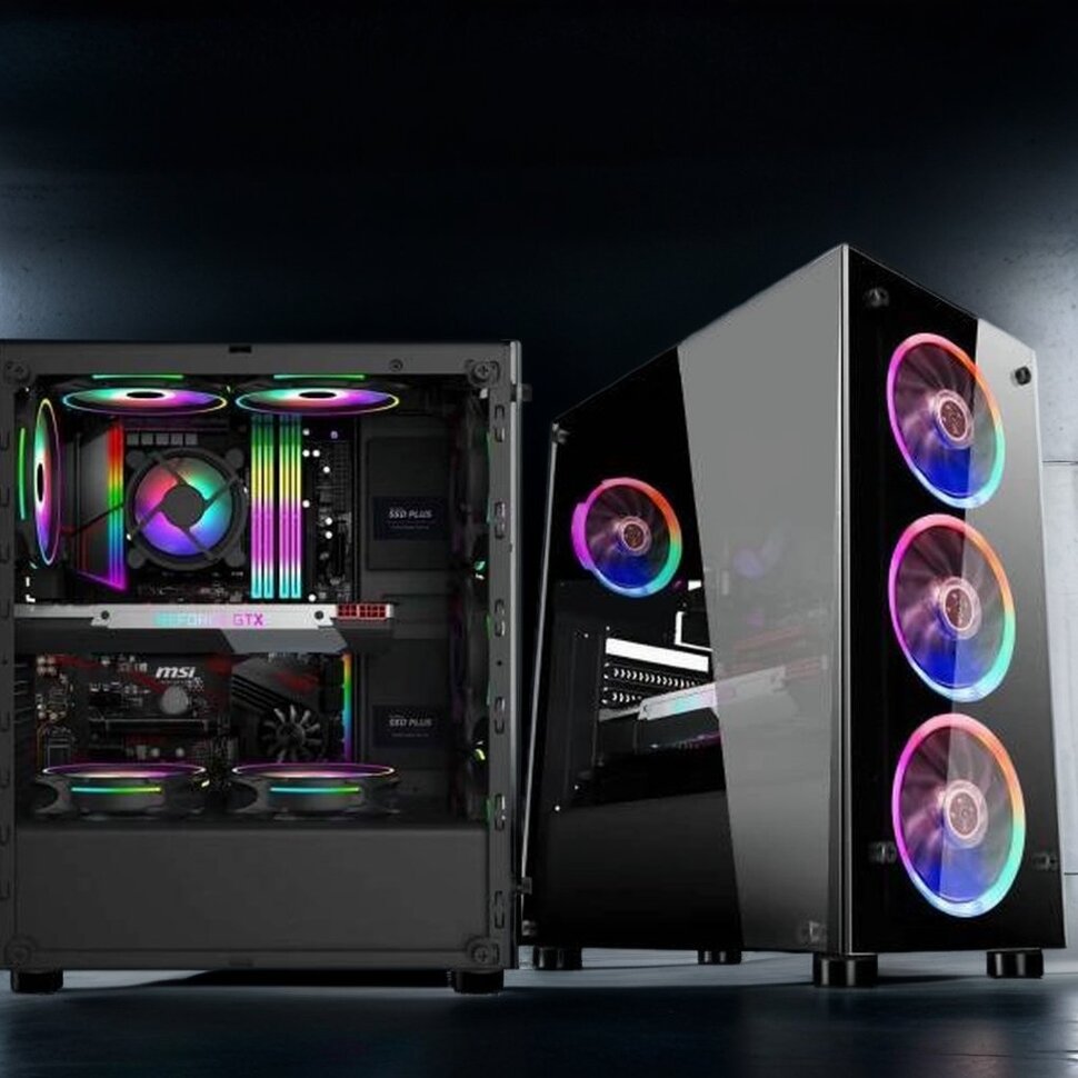 Компьютер COREPC( AMD Ryzen 5 5600X/B550M DDR4/DDR4 16 Гб 3200 MHz/Nvidia GTX 3060 12 Гб/SSD 500 Гб PCI-e)