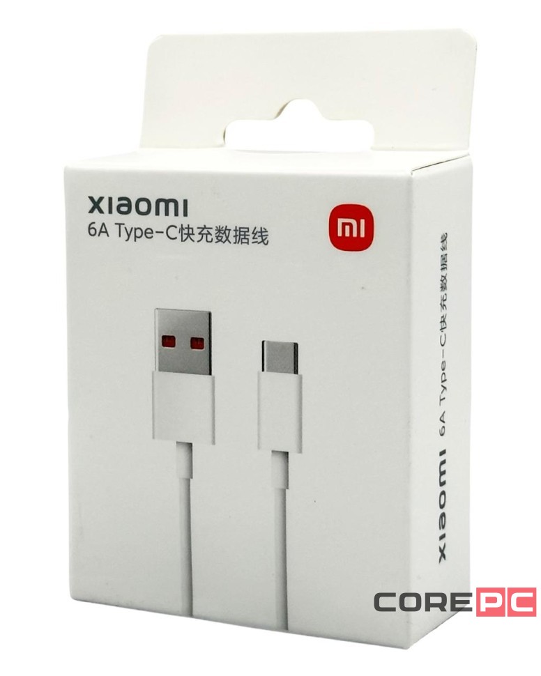 Usb Кабель-зарядка Xiaomi USB на Type-C 6A 1м BHR4915CN белый