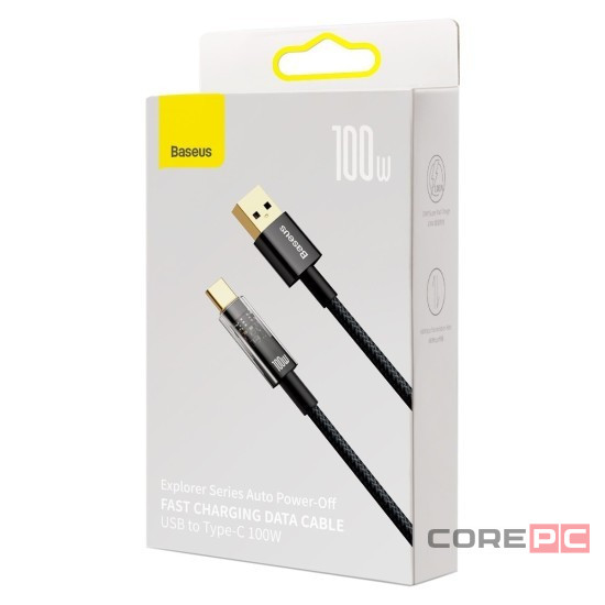 Usb Кабель-зарядка TYPE-C Baseus Explorer 100W 2м CATS000301 черный