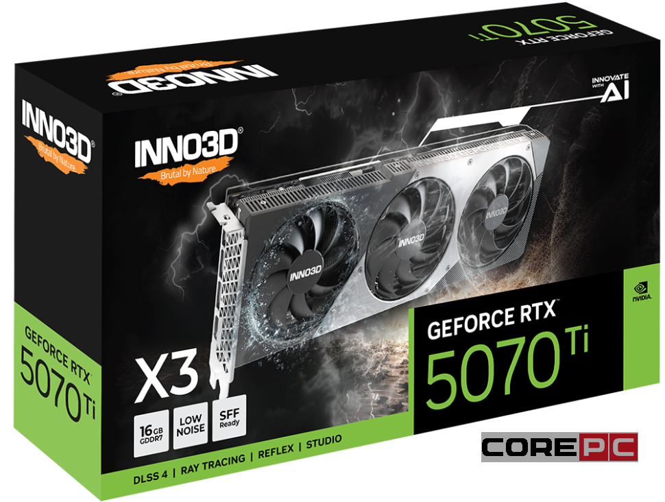 Видеокарта INNO3D (N507T3-16D7X-176068N) GeForce RTX 5070 Ti 16GB X3 OC