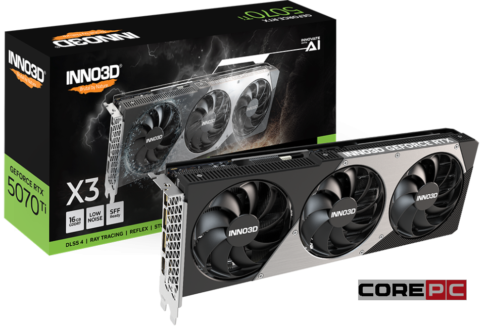 Видеокарта INNO3D (N507T3-16D7X-176068N) GeForce RTX 5070 Ti 16GB X3 OC