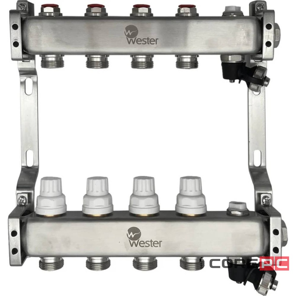 Коллектор Wester нерж. 1quot;-3/4 в сборе на 4 выхода, MUVS4134