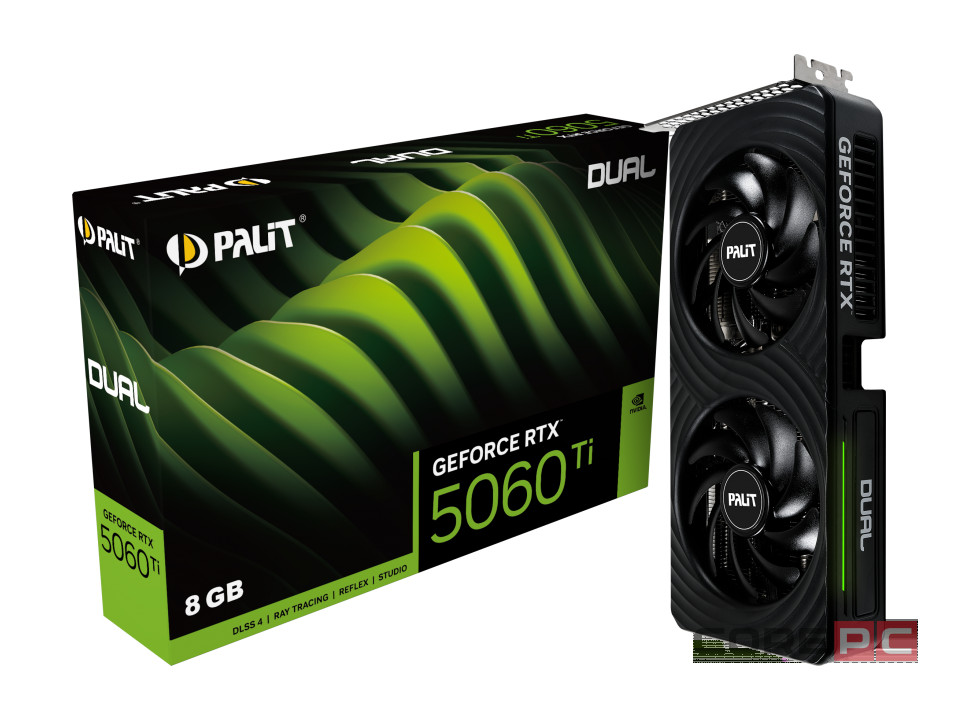 Видеокарта Palit (NE7506T019P1-GB2062D) GeForce RTX 5060 TI 8GB Dual