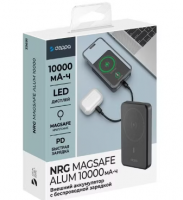 Внешний аккумулятор Deppa NRG MagSafe 10000mAh 15W/LED дисплей (33691) (серый)