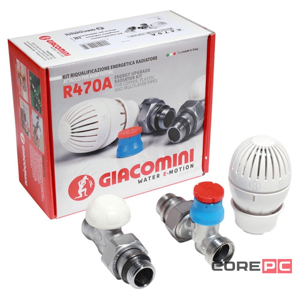 Комплект термостатич. Giacomini НР 1/2quot; x 16 - прям., R470AX013