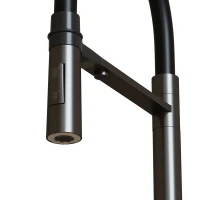 Смеситель для кухни MIXLINE МЛНС-0401Г/MLSS-0401BL черный, рычажное управление, цвет черный графит