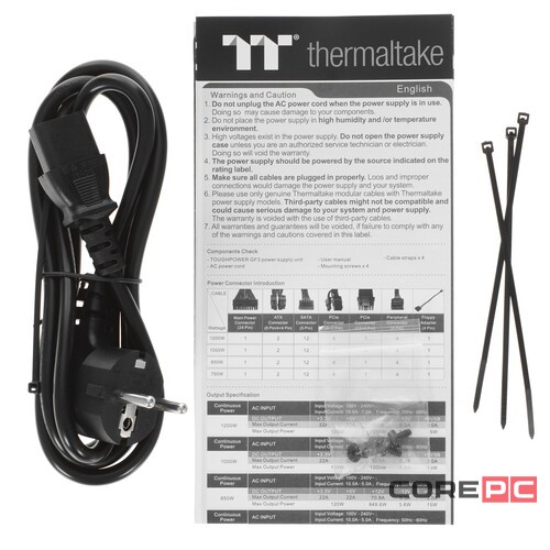 Блок питания Thermaltake 1200W TOUGHPOWER GF3 PS-TPD-1200FNFAGE-4 16 Pin (PCIe 5.0 Connector Cable Details)