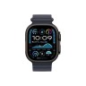 Apple Watch Ultra 2 (2024) 49mm Black Titanium Case with Navy Ocean Band (One Size)