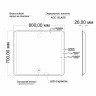 Зеркало MIXLINE Валерия 800х700 (ШВ) сенсорный выключатель, светодиодная подсветка