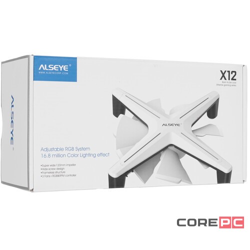 Вентилятор для корпуса ALSEYE X12-Set-W XTREME X12 KIT RGB(LED)
