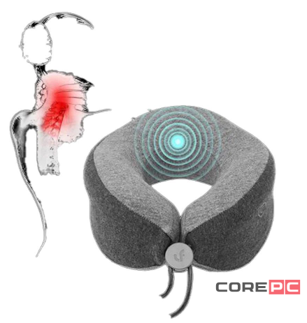 Массажер подушка для шеи Xiaomi LF LeFan Comfort-U Pillow Massager (LR-S100) (серый)