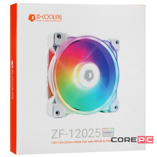 Вентилятор для корпуса ID-COOLING PWM RGB ZF-12025-ARGB-SNOW