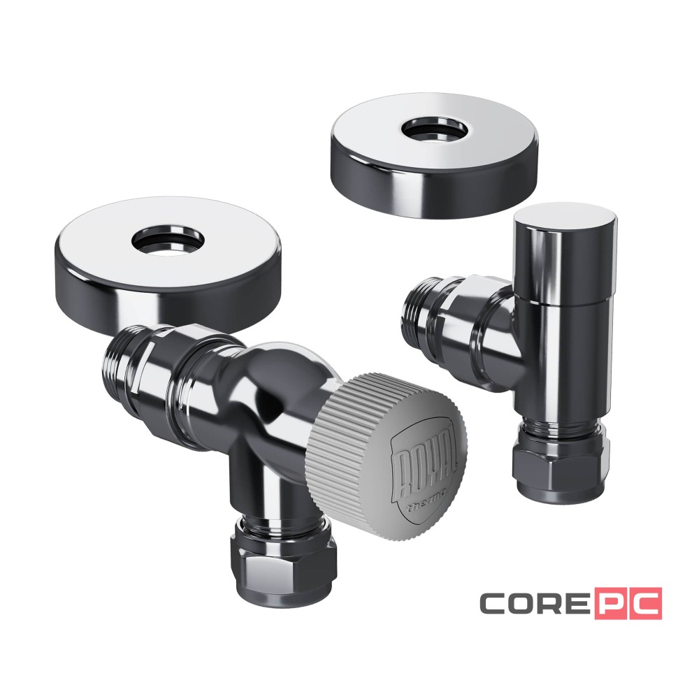 Набор термостатический осевой Royal Thermo Design Pro 15мм М30х1,5 (Хром)