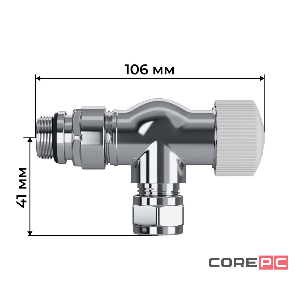 Набор термостатический осевой Royal Thermo Design Pro 15мм М30х1,5 (Хром)