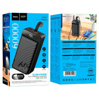 Powerbank Hoco J123C Element 60000mAh 3USB/1C черный