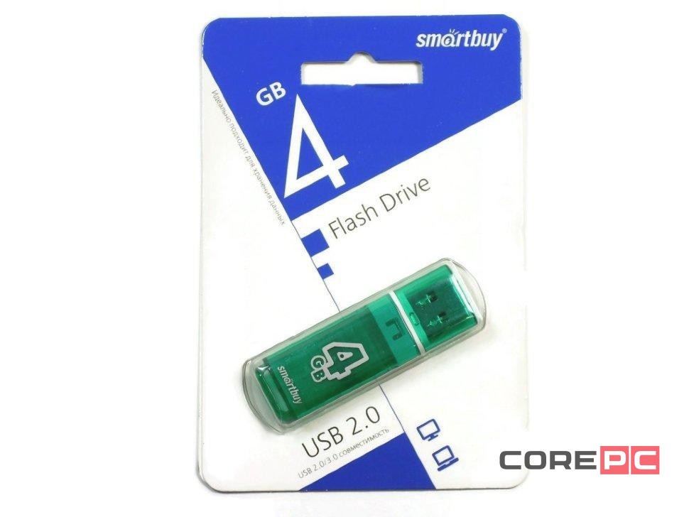 USB флеш накопитель Smartbuy 4GB Glossy Green (SB4GBGS-G)