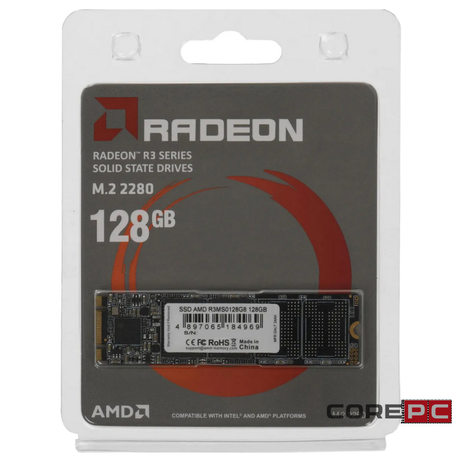 Твердотельный накопитель 128 Gb AMD Radeon R3 Series (R3MS0128G8)