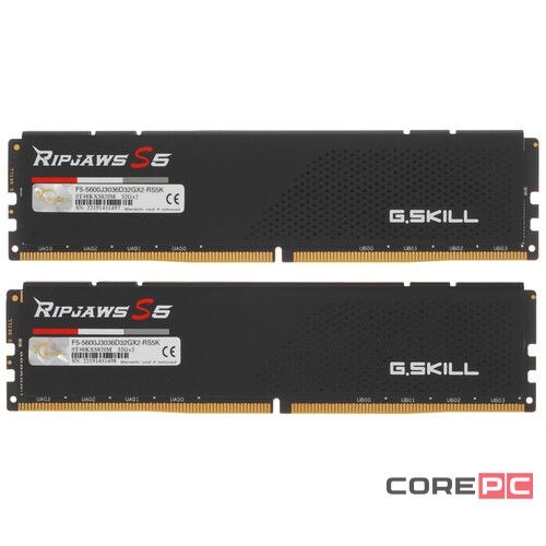 Оперативная память 64 Gb 5600 MHz G.Skill RIPJAWS S5 Black (F5-5600J3036D32GX2-RS5K)