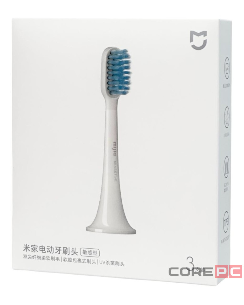 Насадки для зубной щетки Xiaomi MiJia T300/T500 белые