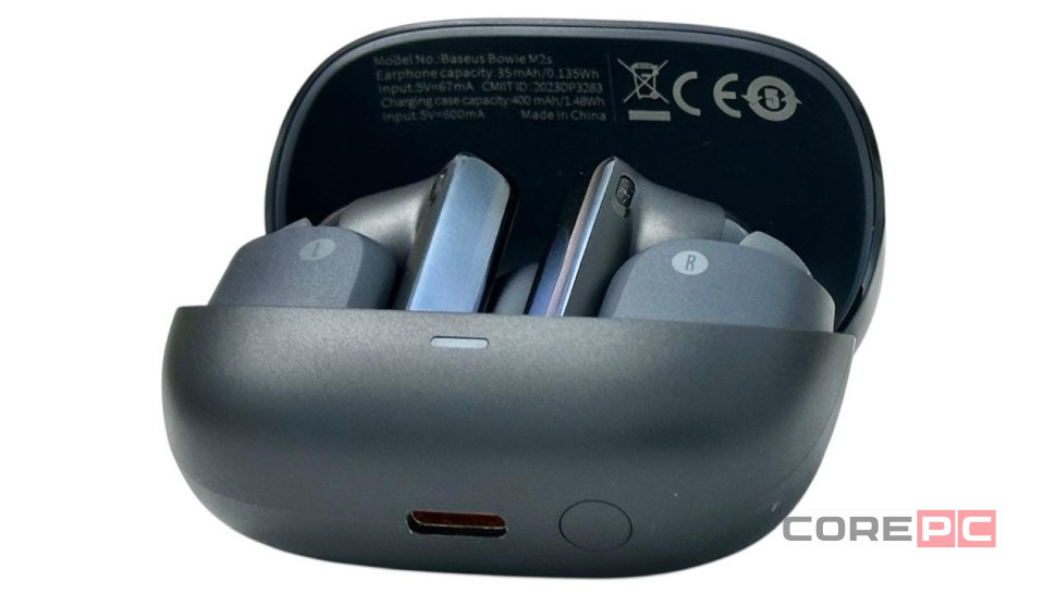 Мобильная Bluetooth-гарнитура Baseus Bowie M2s BT5.2/67mAh (600mAh)/7ч/ANC (NGTW350101) черная