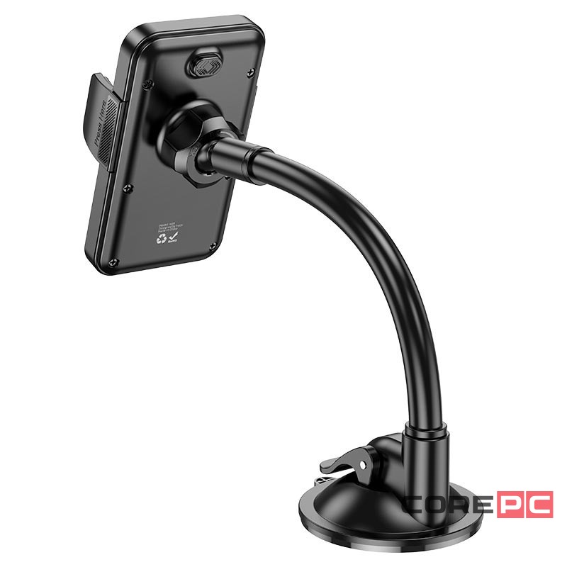 Держатель в автомобиль на стекло Hoco H38 с зажимом черный