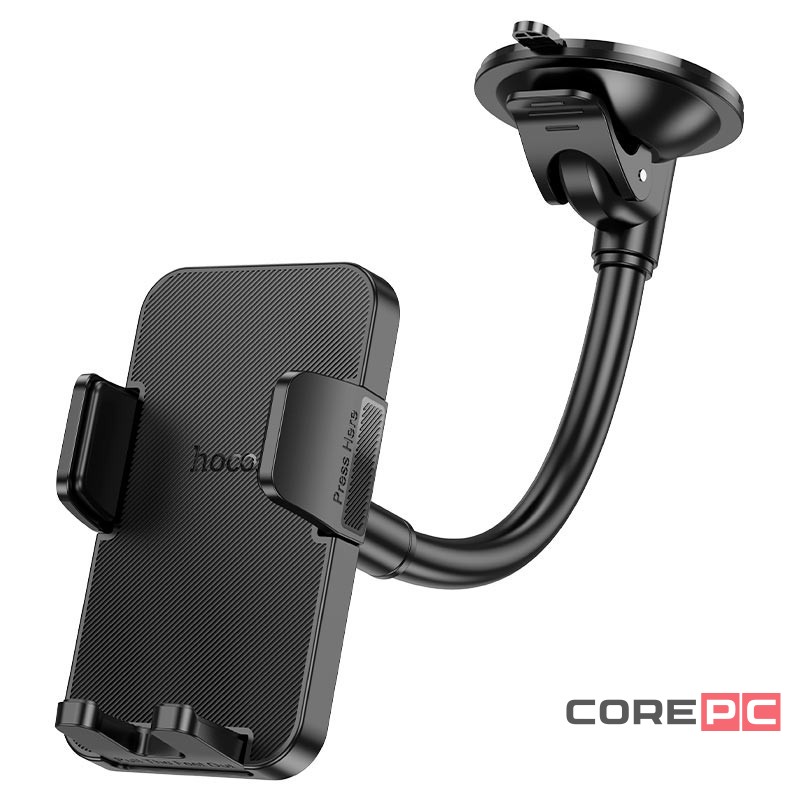 Держатель в автомобиль на стекло Hoco H38 с зажимом черный