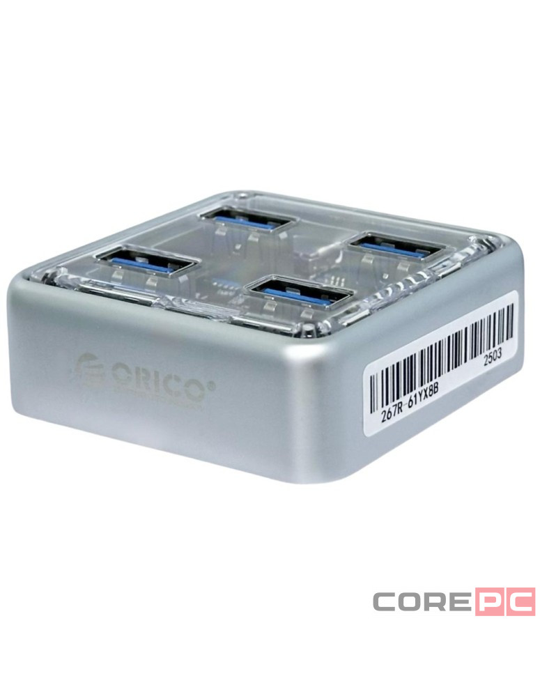 USB-С хаб Orico XHJ4U 4xUSB3.2 серый