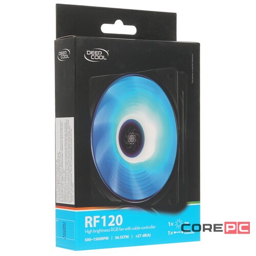 Вентилятор для корпуса Deepcool RF 120 DP-FRGB-RF120-1C