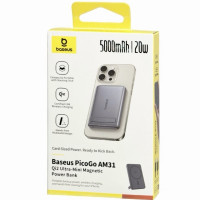 Powerbank с беспроводной зарядкой Baseus PicoGo AM31 5000mAh 20W (P1007680B813-00) Space Grey