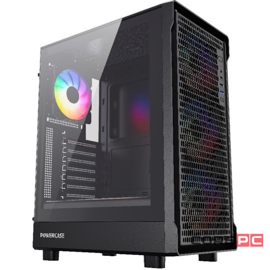 Компьютерный корпус Powercase Mistral PA5B FRGB TG Black (CMOAB-L4)
