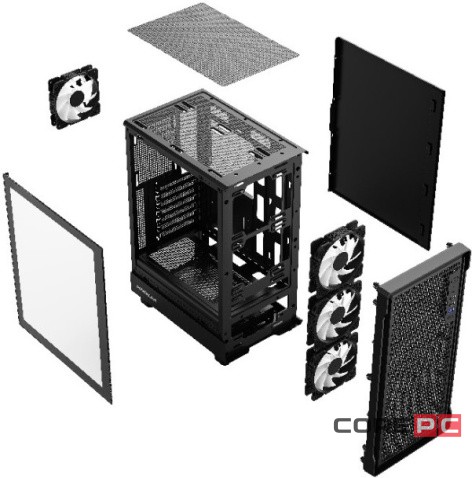 Компьютерный корпус Powercase Mistral PA5B FRGB TG Black (CMOAB-L4)