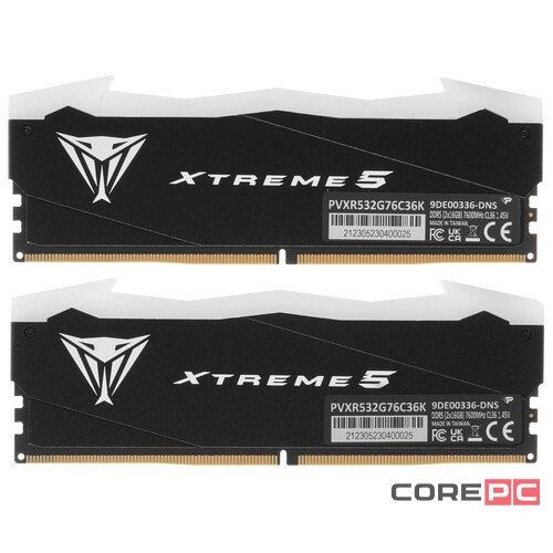 Оперативная память 32 Gb 7600 MHz PATRIOT VIPER XTREME 5 RGB (PVXR532G76C36K)