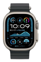 Apple Watch Ultra 2 (2024) 49mm Natural Titanium Case with Black Ocean Band (One Size)