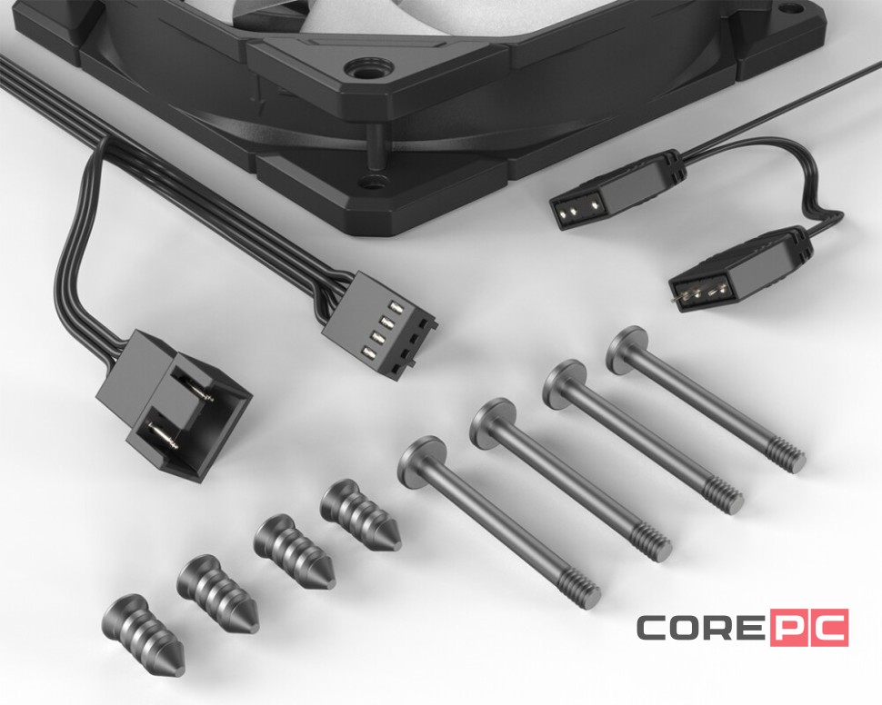 Комплект вентиляторов для корпуса ID-COOLING ARGB Black (TF-12025-PRO-ARGB TRIO) PWM