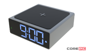 Часы-будильник Ritmix RRC-900Qi с беспроводной зарядкой (серый)