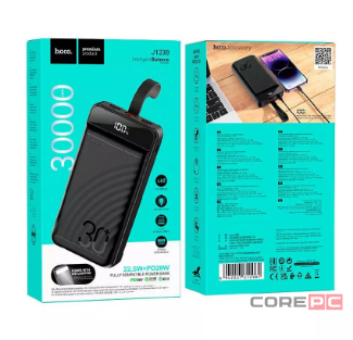 Powerbank Hoco J123B Element 30000mAh 3USB/1C/Micro черный