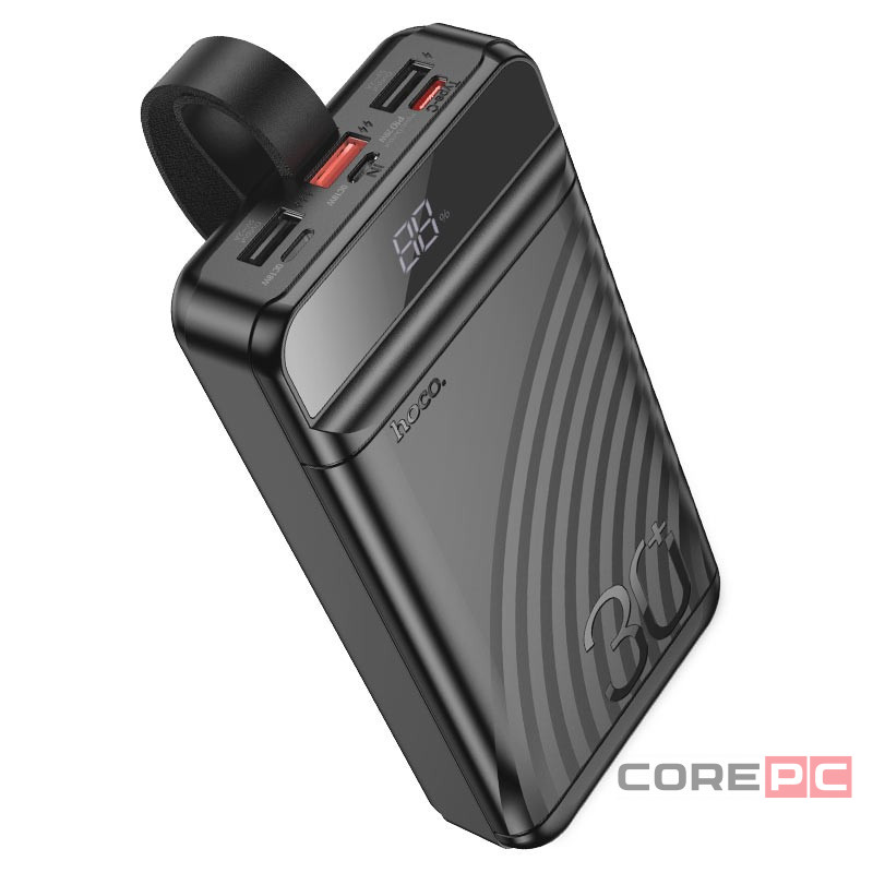 Powerbank Hoco J123B Element 30000mAh 3USB/1C/Micro черный
