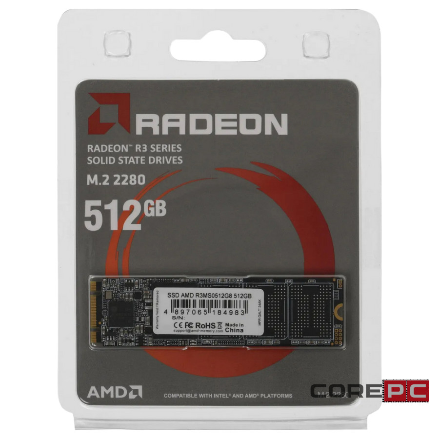 Твердотельный накопитель 512 Gb AMD Radeon R3 Series (R3MS0512G8)
