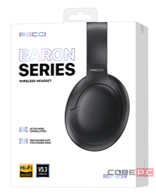 Стереонаушники Bluetooth Полноразмерные Recci Baron REP-W59 черные