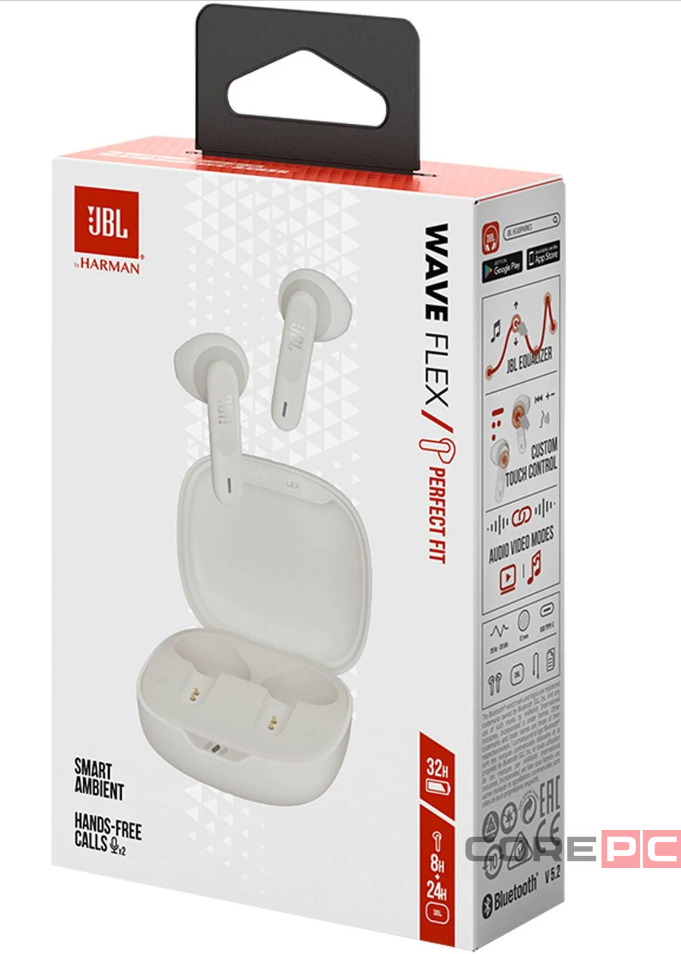 Беспроводные наушники TWS JBL Wave Flex белая
